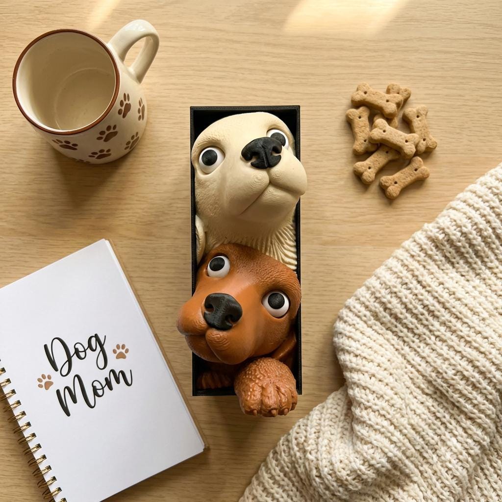 Labrador Dog Book Nook | Whimsical Bookshelf Insert