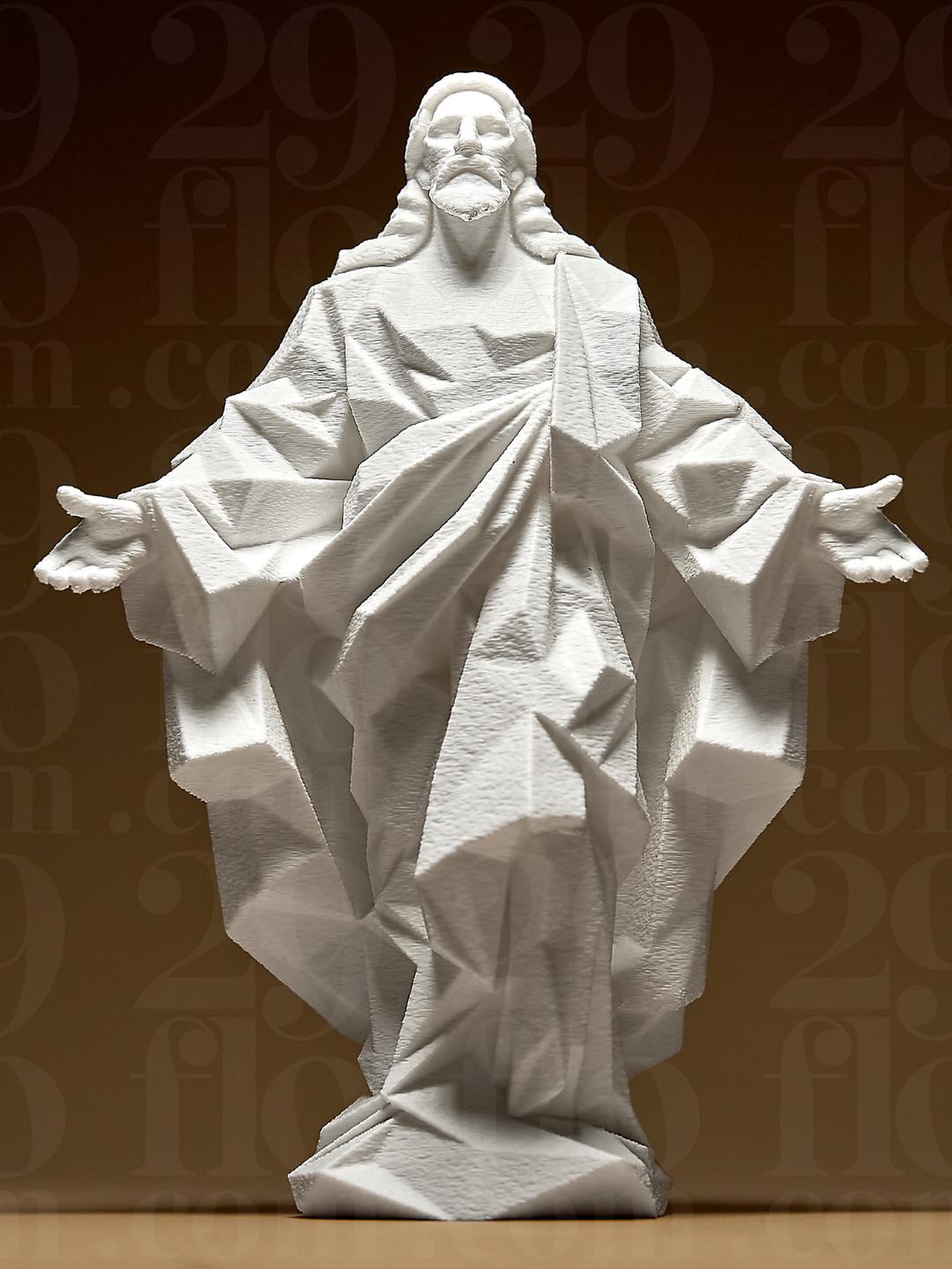 Geometric Jesus Ornament. 15cm tall.