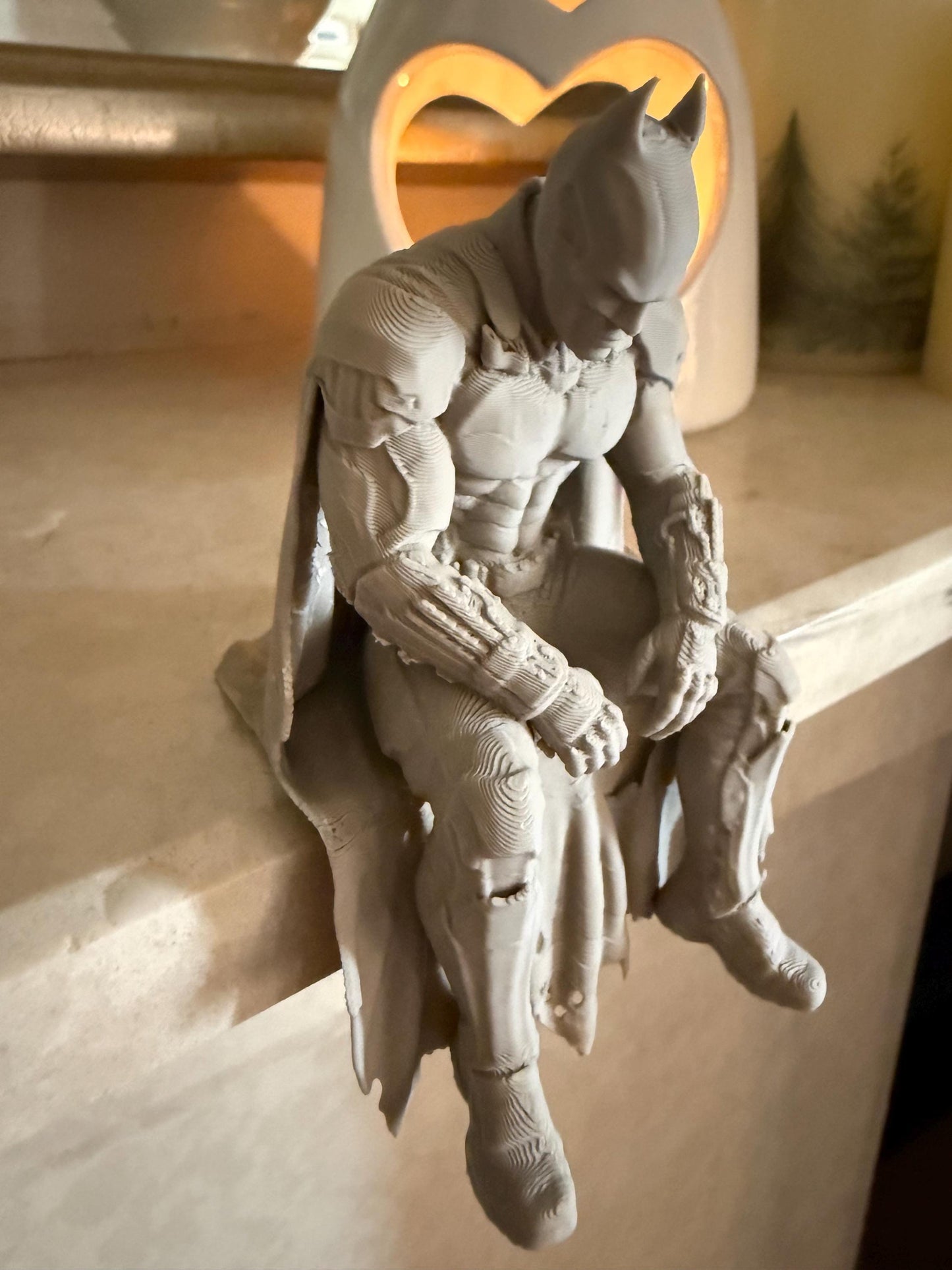 Sad Batman style shelf sitter, fabulous gift for fan.