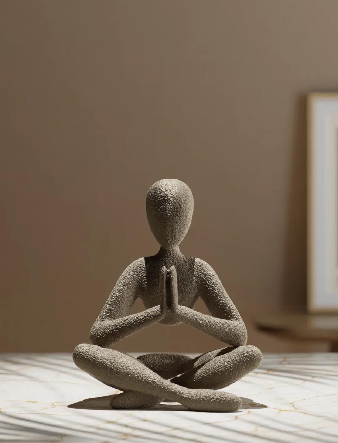 Meditation sculpture ornament, choice of colour: stunning gift