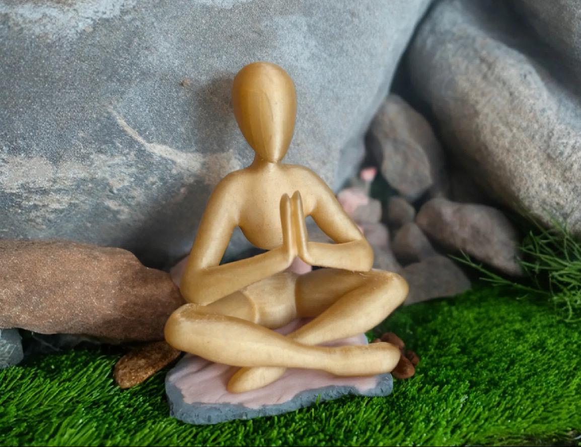 Meditation sculpture ornament, choice of colour: stunning gift
