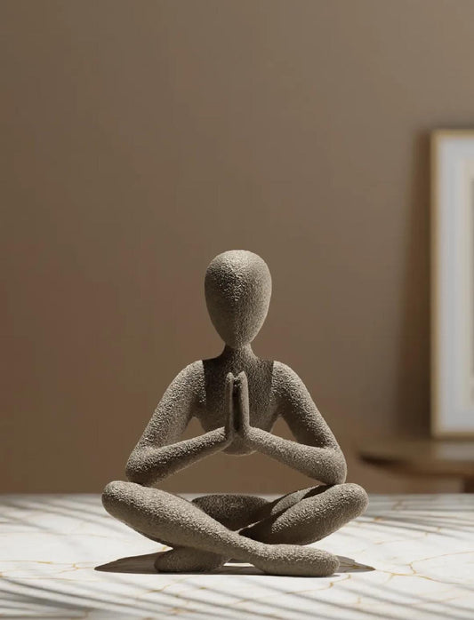Namaste Meditation Figure – Minimalist Zen Sculpture | 3D Printed Home or Office Decor