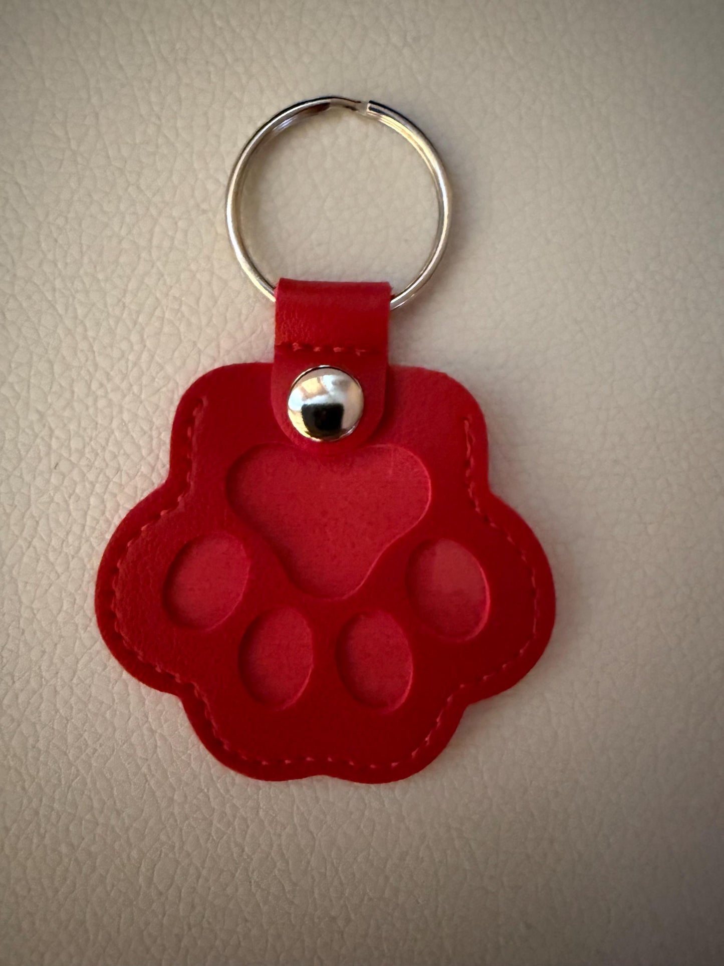 Dog Fur Keepsake Keyring: Paw Print Pet Memorial Gift