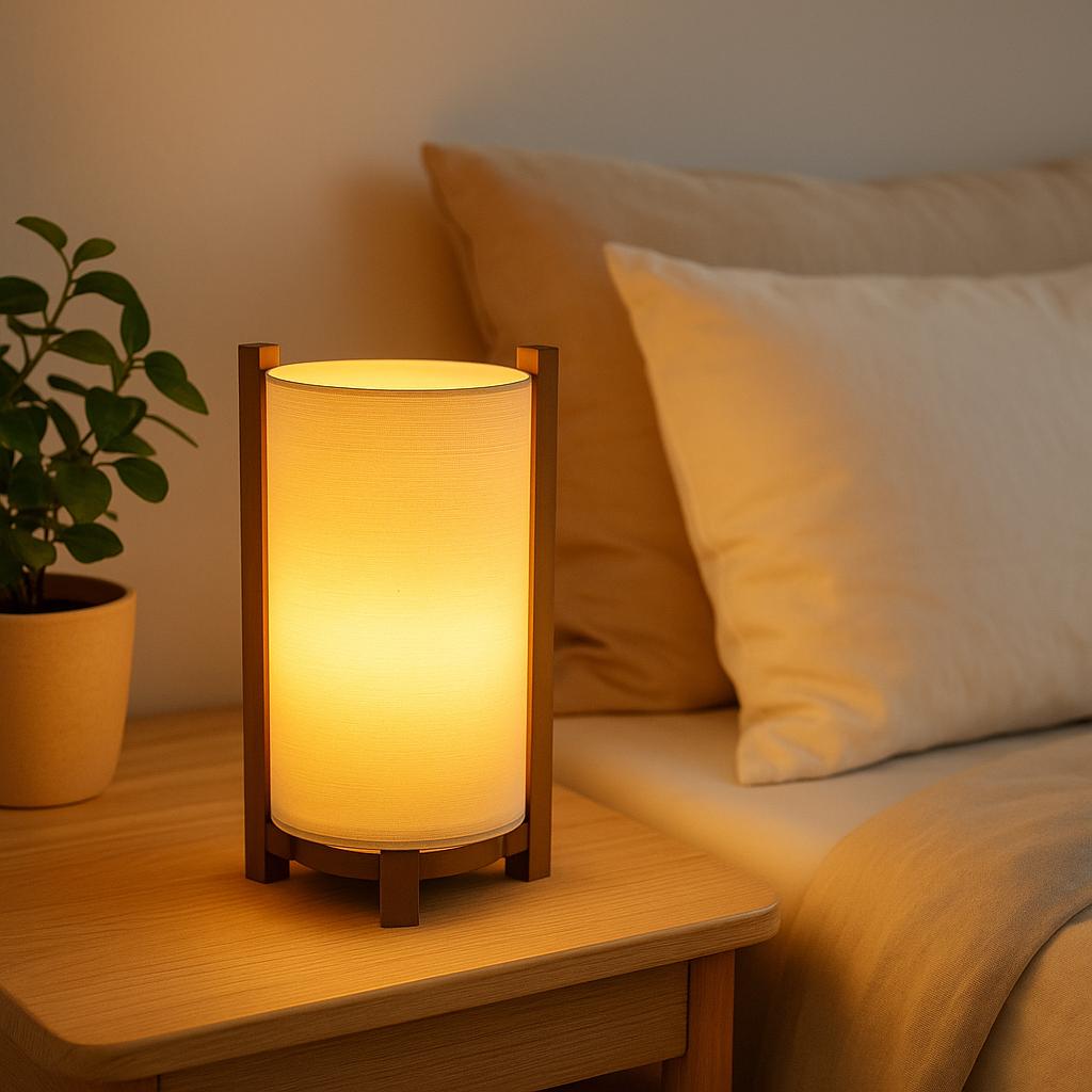 3D Printed Modern Ambient Lamp – Warm Glow LED Night Light, Minimalist Home Decor, Unique Desk or Bedside Lighting