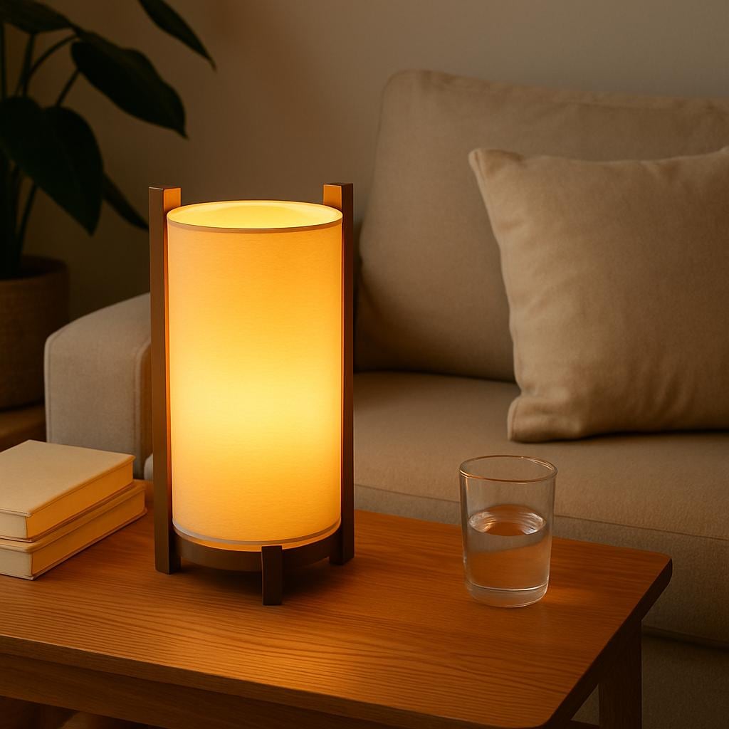 3D Printed Modern Ambient Lamp – Warm Glow LED Night Light, Minimalist Home Decor, Unique Desk or Bedside Lighting