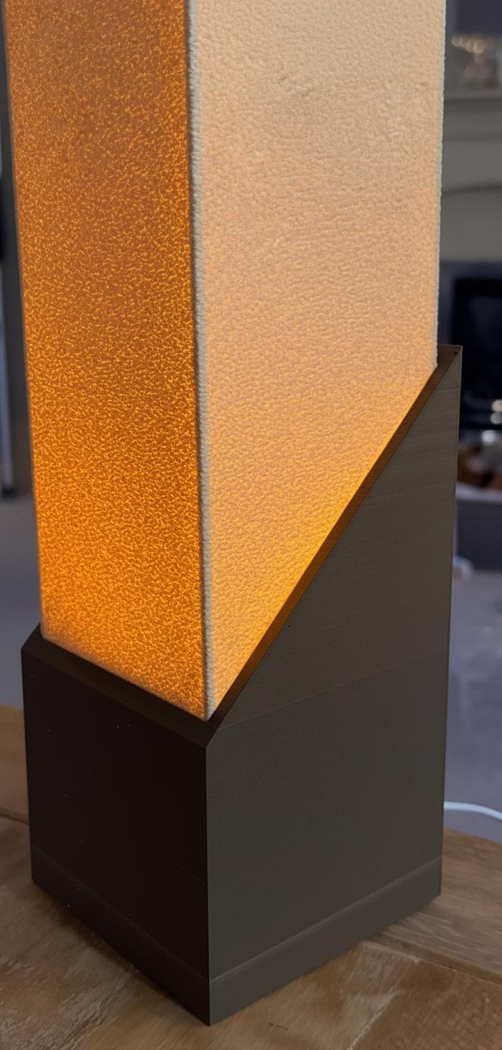 3D Printed Modern Ambient Lamp – Warm Glow LED Night Light, Minimalist Home Decor, Unique Desk or Bedside Lighting