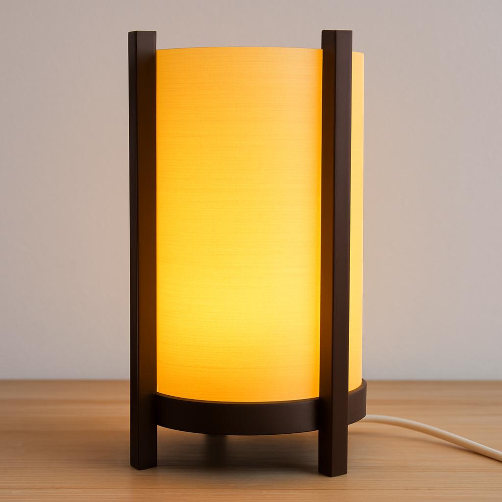 3D Printed Modern Ambient Lamp – Warm Glow LED Night Light, Minimalist Home Decor, Unique Desk or Bedside Lighting