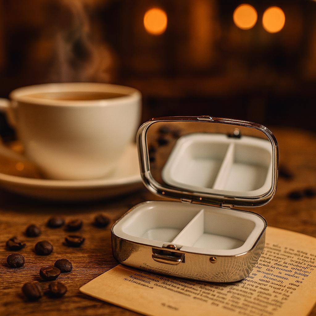 Trinket box or pill box medication, meds, gift for friend family