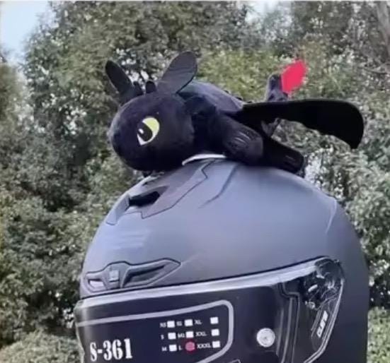 Toothless Car or helmet accessory, HTTYD gift for movie fan.