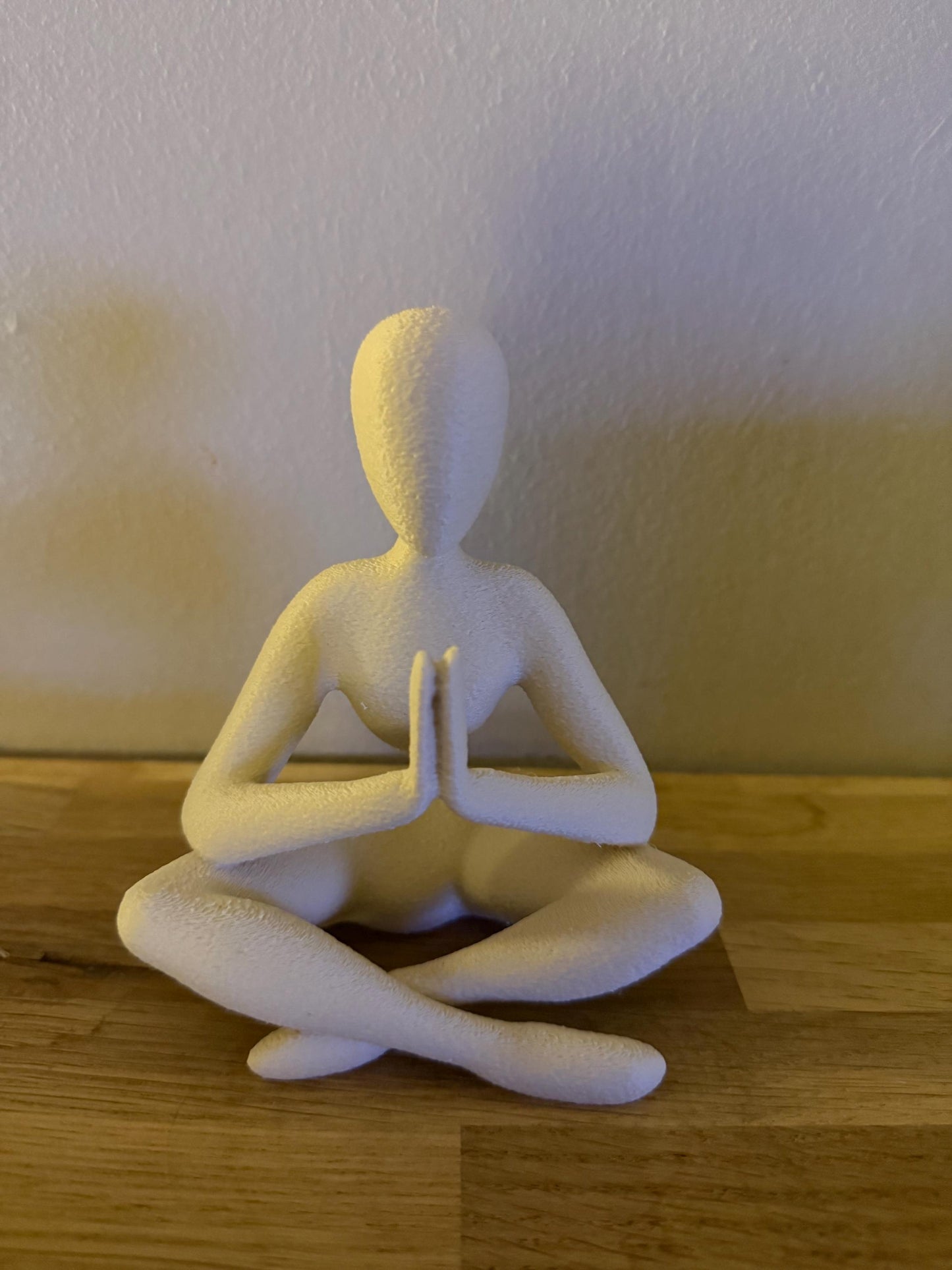 Namaste Meditation Figure – Minimalist Zen Sculpture | 3D Printed Home or Office Decor