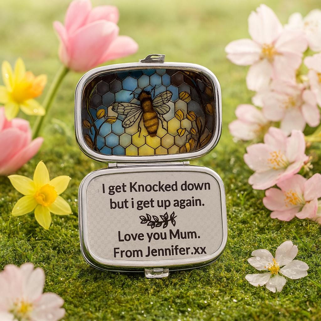 Trinket box or pill box medication, meds, gift for friend family