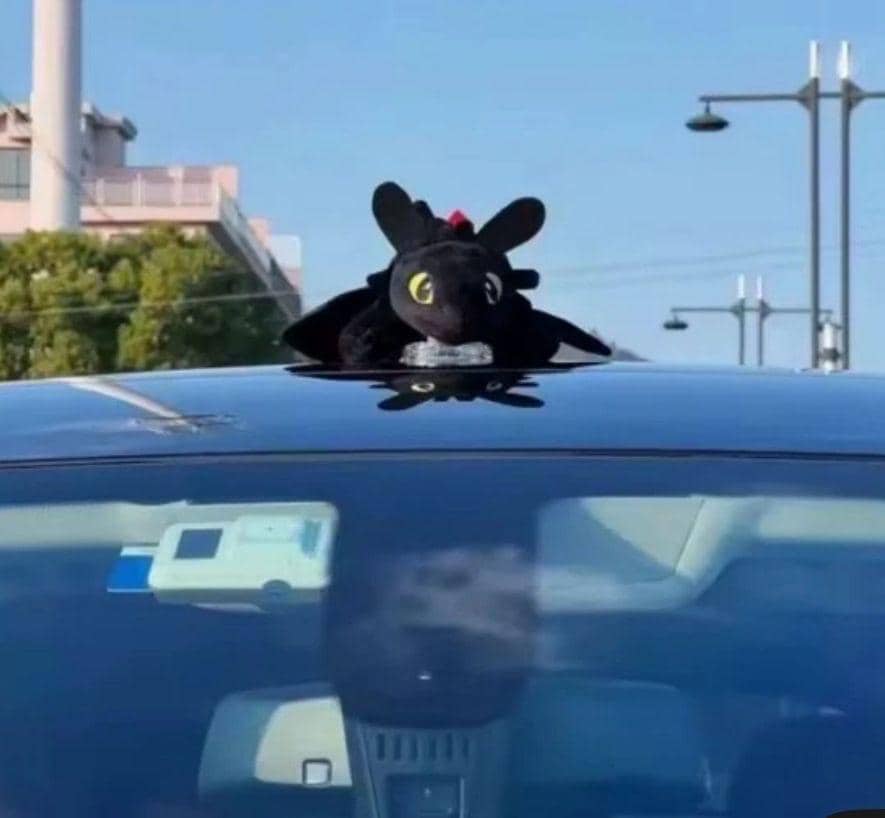 Toothless Car or helmet accessory, HTTYD gift for movie fan.