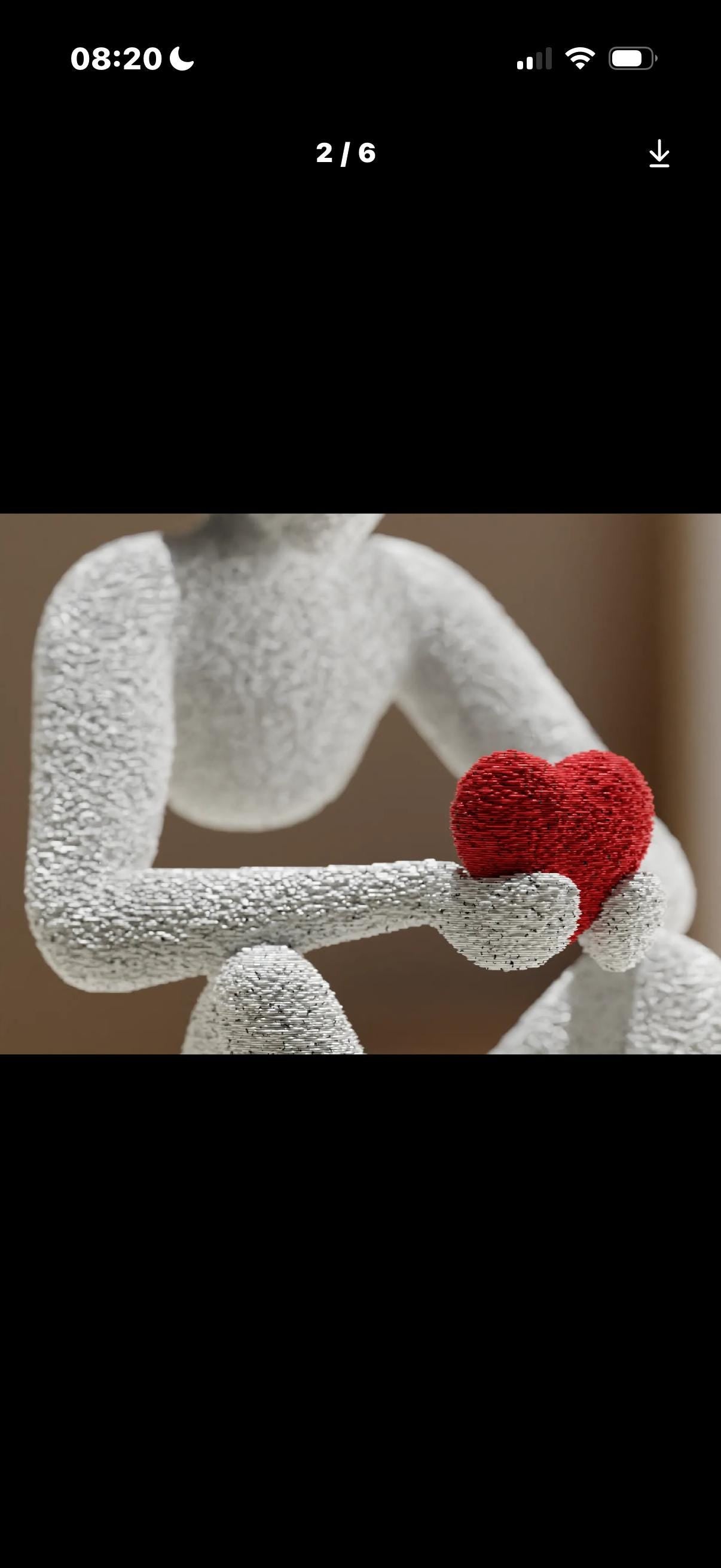 Abstract Couple Figurine – Valentine's Day Love Sculpture