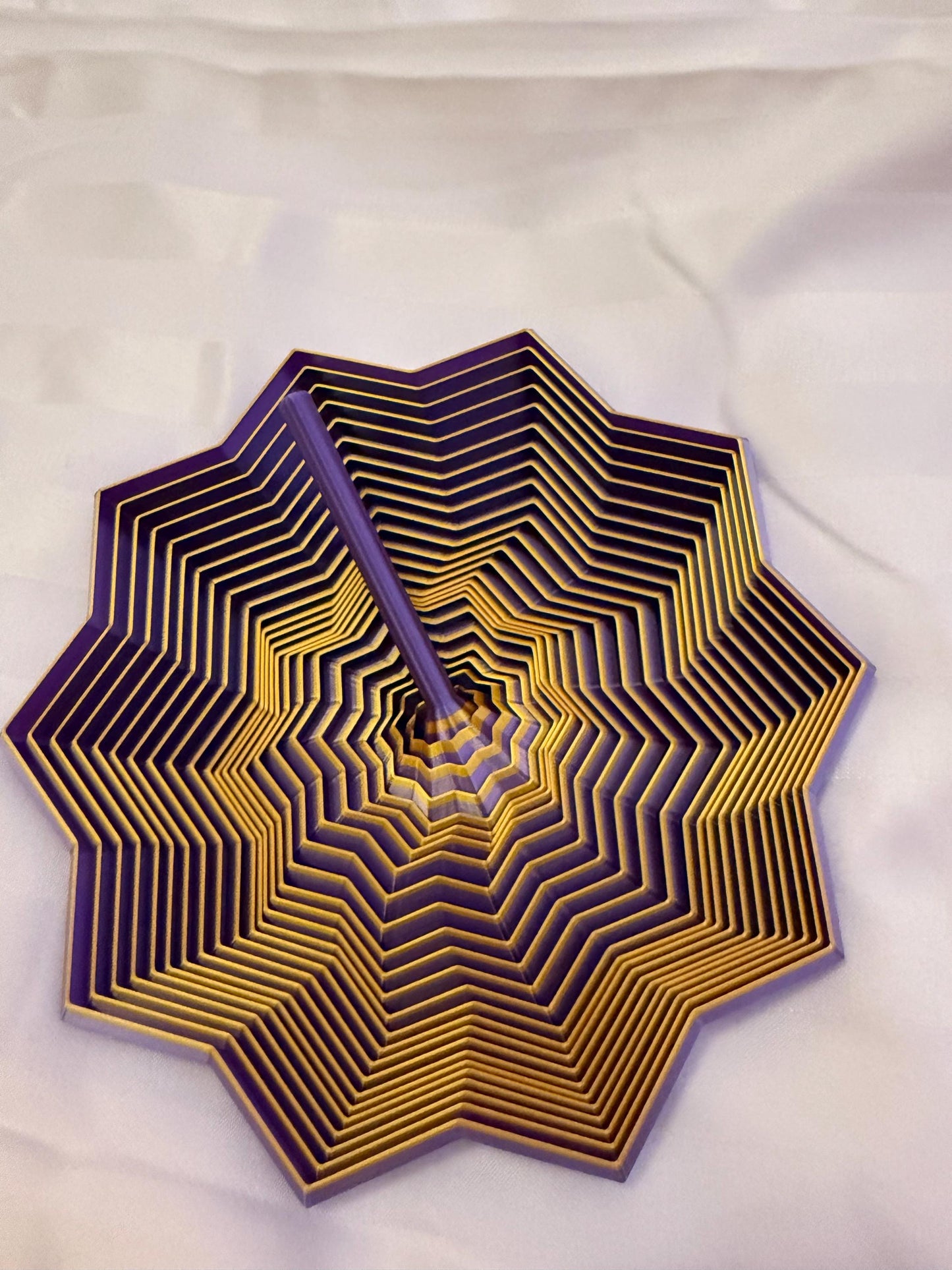 3D Printed 10-Point Star Fidget Spinner | Inception Desk Toy