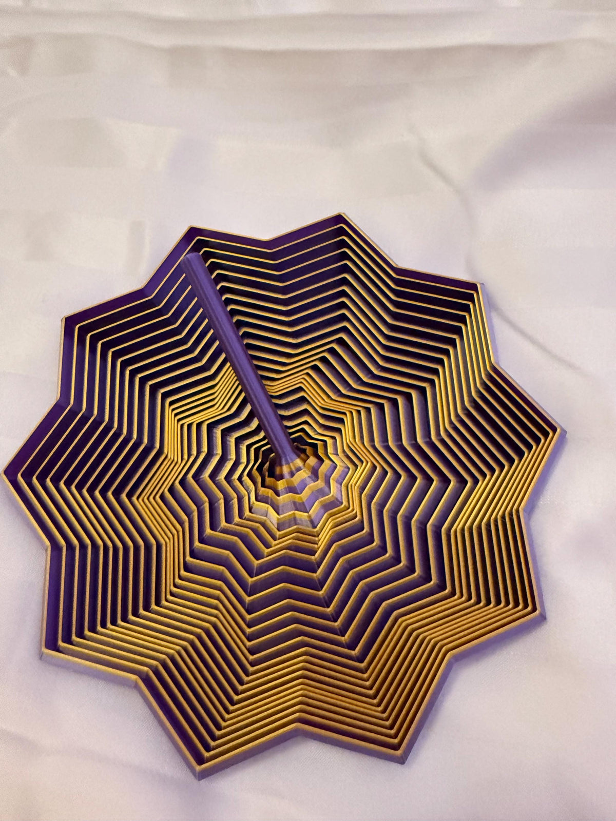 3D Printed 10-Point Star Fidget Spinner | Inception Desk Toy