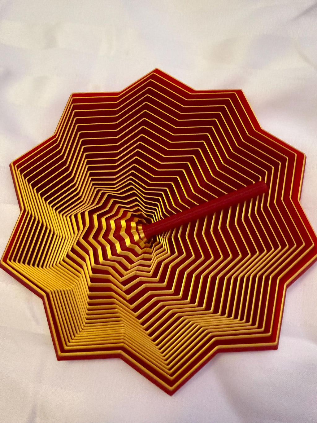 3D Printed 10-Point Star Fidget Spinner | Inception Desk Toy