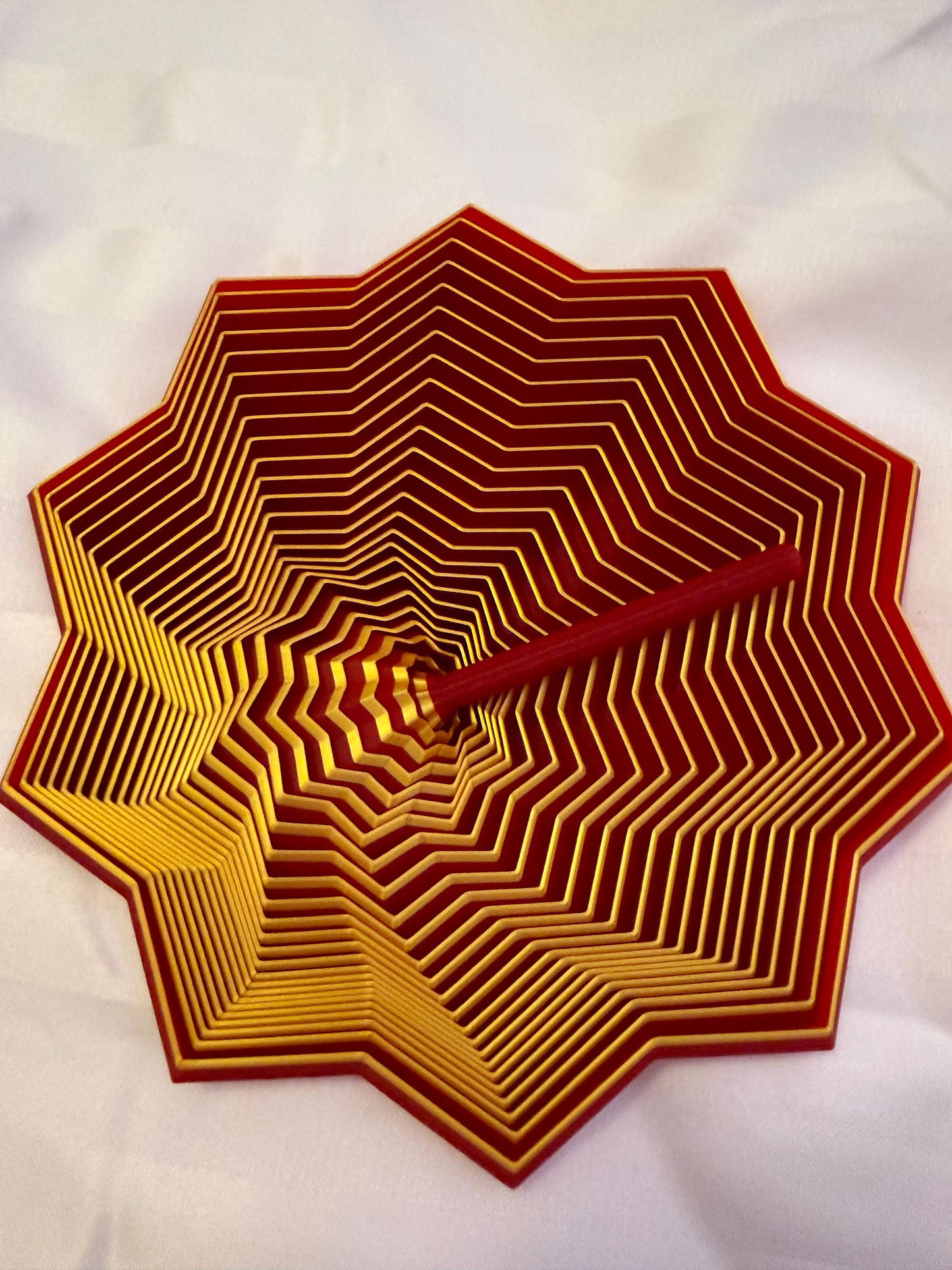 3D Printed 10-Point Star Fidget Spinner | Inception Desk Toy