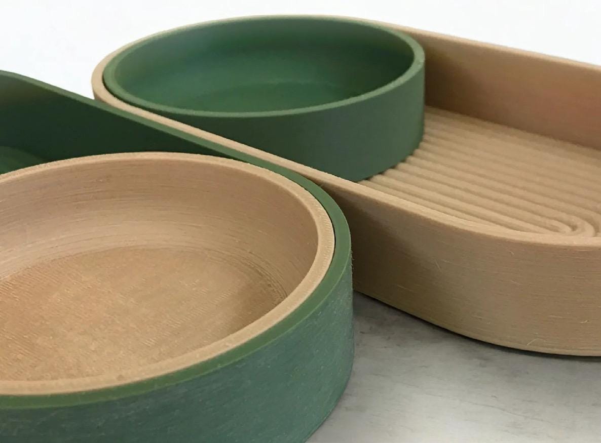 Zen Sliding Tray with Removable Bowls | Minimalist Desk Organizer
