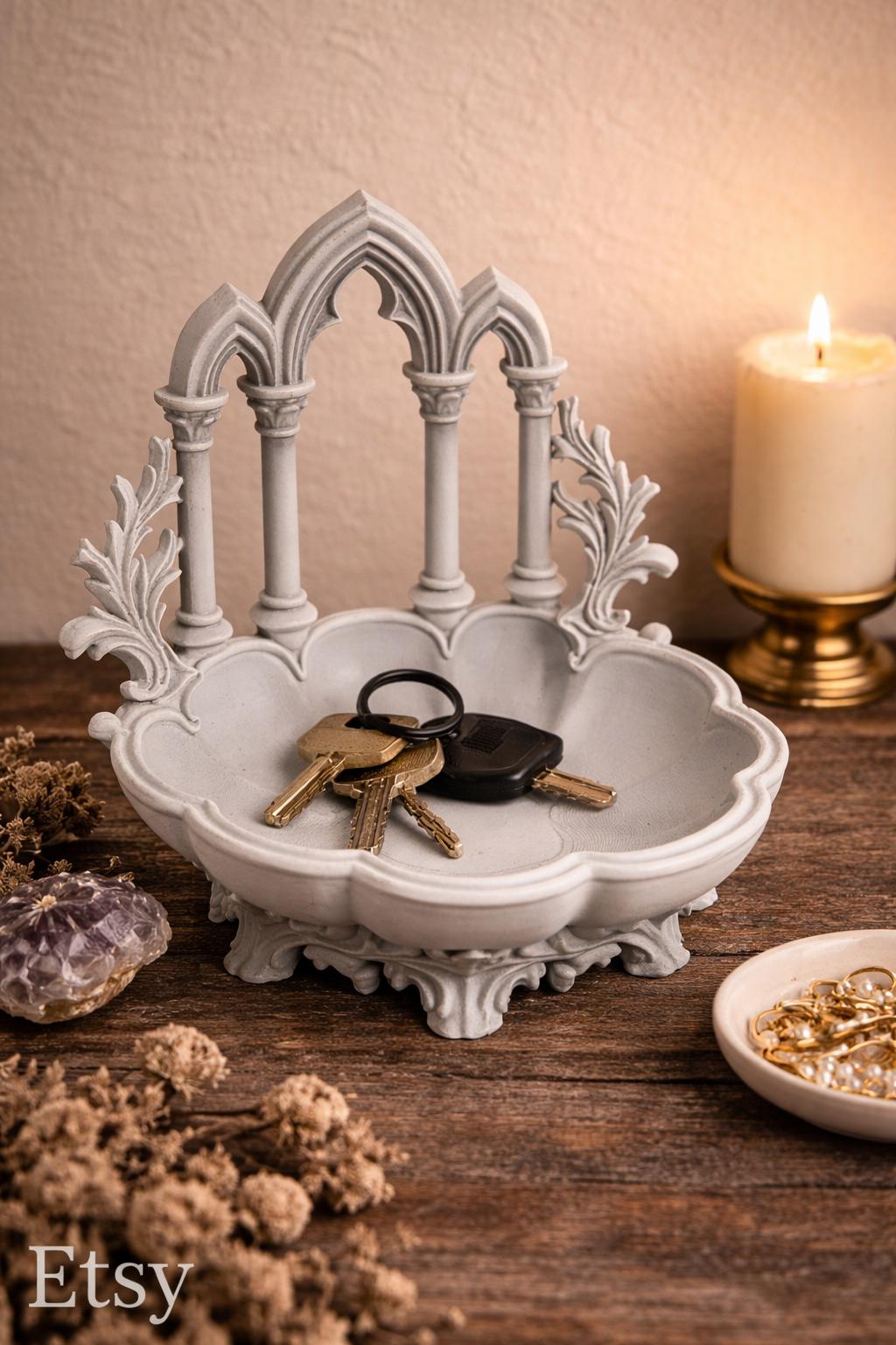 Gothic decorative bowl dish - Catch all bowl