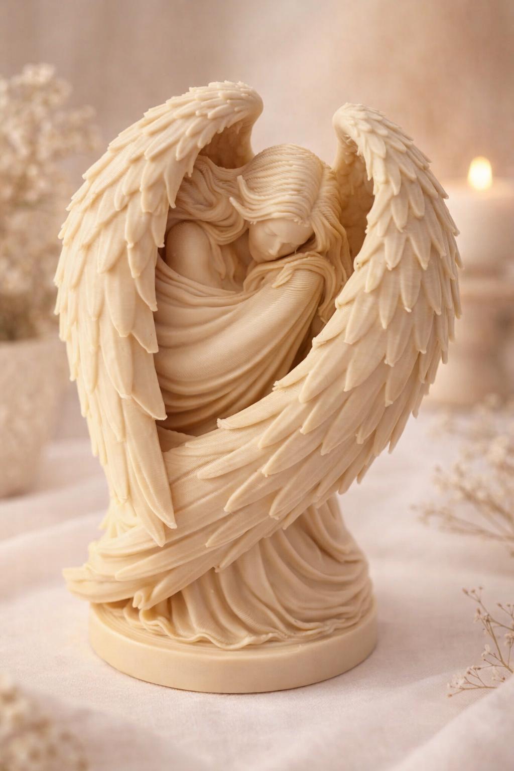 3D Printed Guardian Angel Figurine | Memorial Keepsake