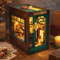 Magic Book Nook DIY Kit | Sorcerer's Shop Bookshelf Insert with LED
