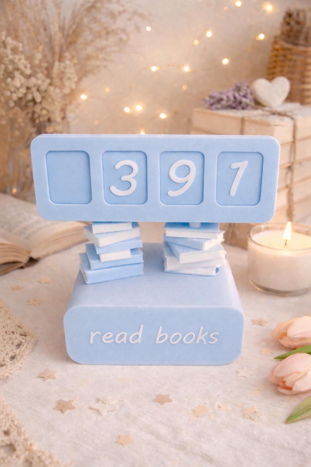 3D Printed Book Reading Tracker | Pastel Desk Decor