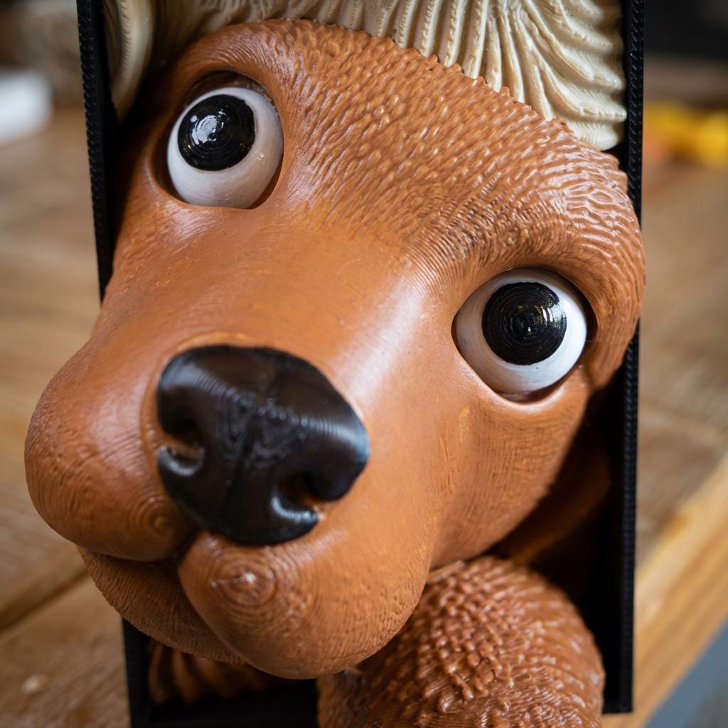 Labrador Dog Book Nook | Whimsical Bookshelf Insert