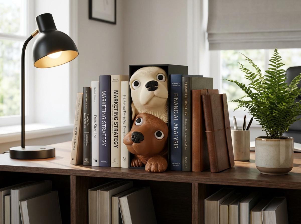 Labrador Dog Book Nook | Whimsical Bookshelf Insert