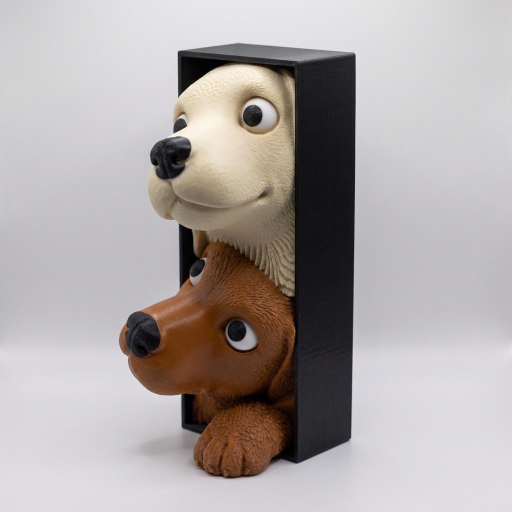 Labrador Dog Book Nook | Whimsical Bookshelf Insert