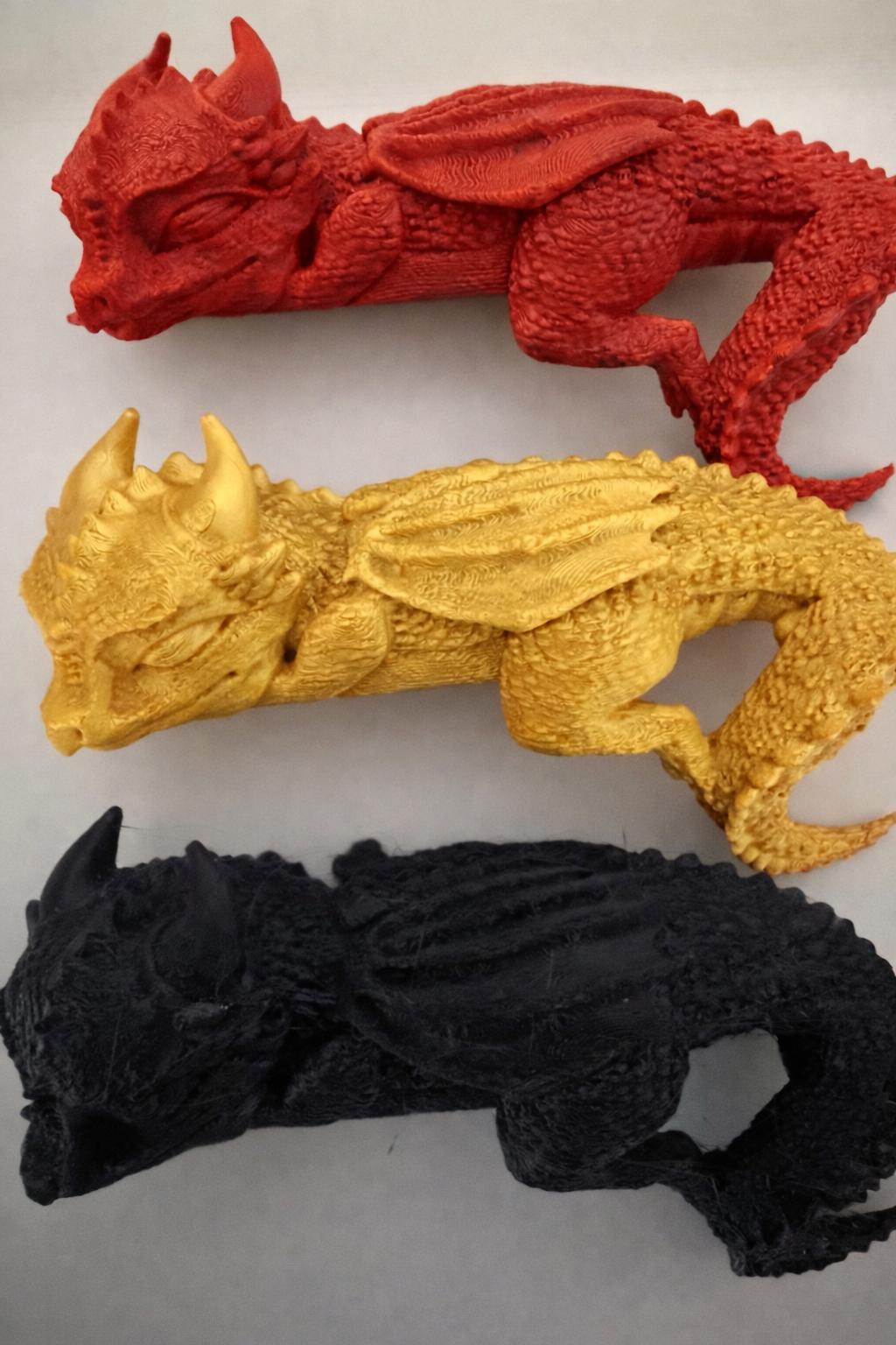 Sleeping baby dragon shelf sitter | Bookshelf shelf decor 3d Printed