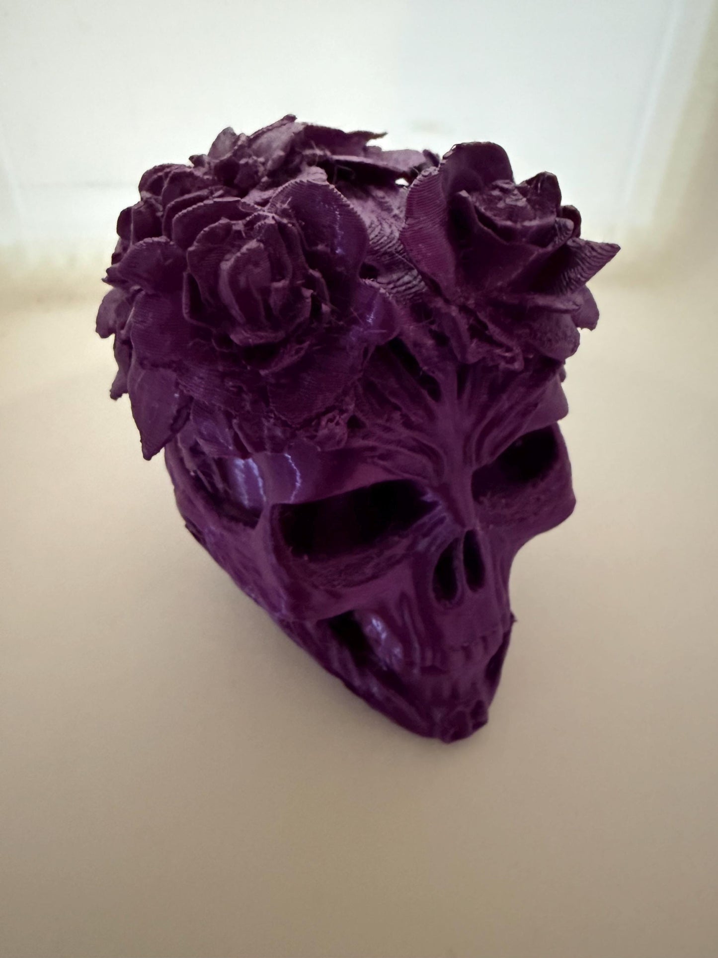 Gothic Rose Skull | Floral Skull Ornament | Dark Academia Home Decor | Alternative Art Gift