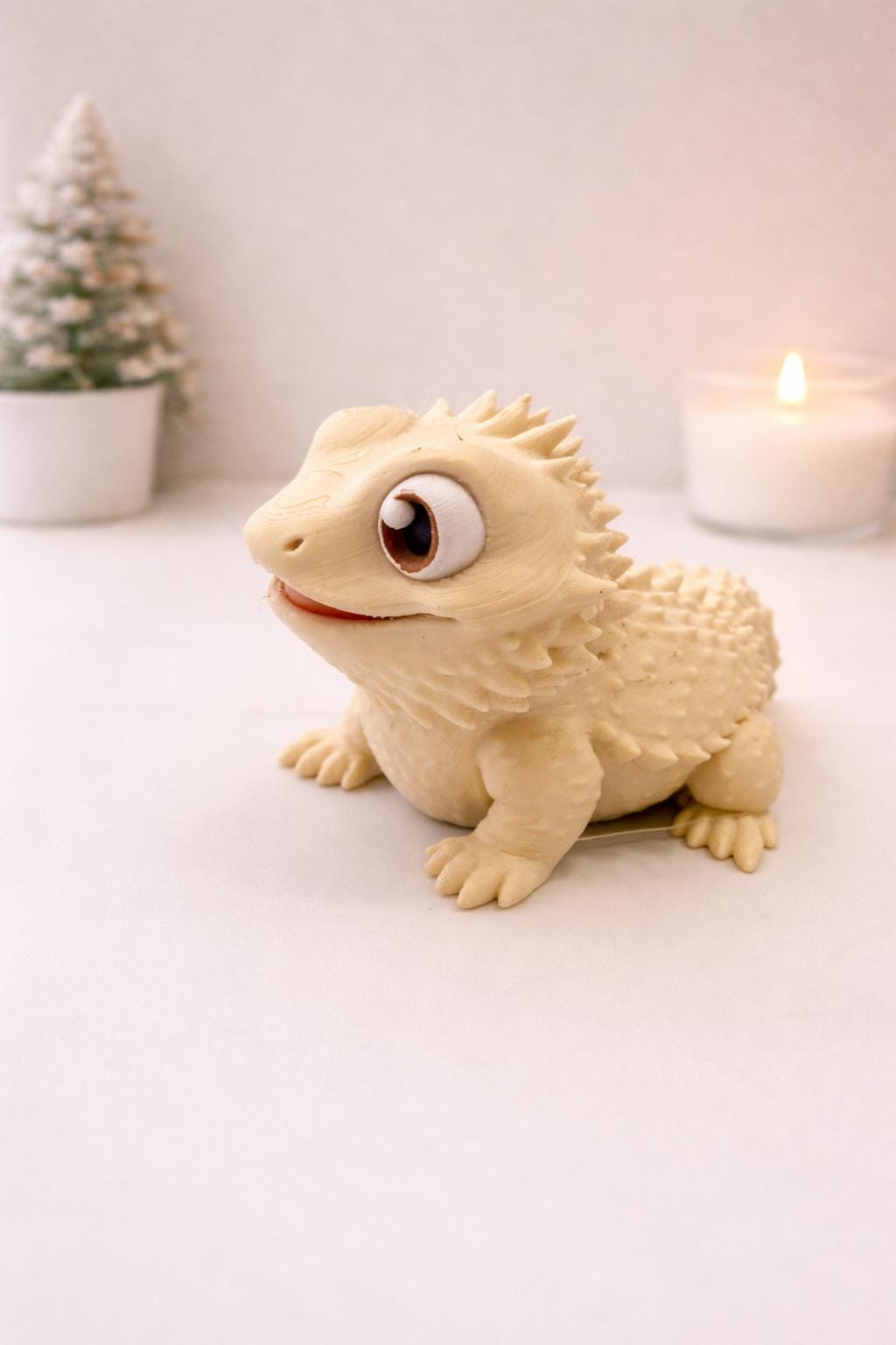 3D Printed Bearded Dragon Figurine – Eco-Friendly Desk Decor