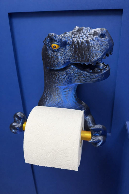 3D Printed T-Rex Toilet Roll Holder – Dinosaur Bathroom Decor