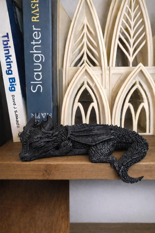 Sleeping baby dragon shelf sitter | Bookshelf shelf decor 3d Printed