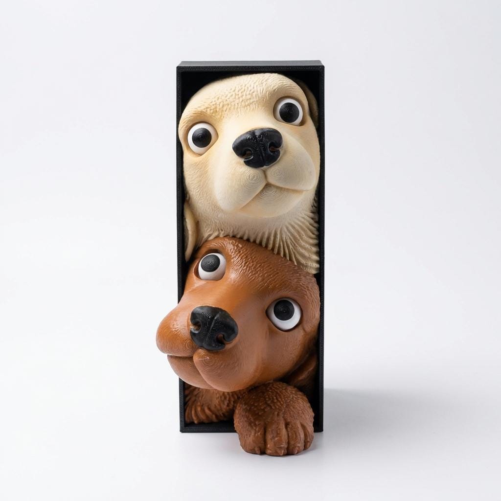 Labrador Dog Book Nook | Whimsical Bookshelf Insert