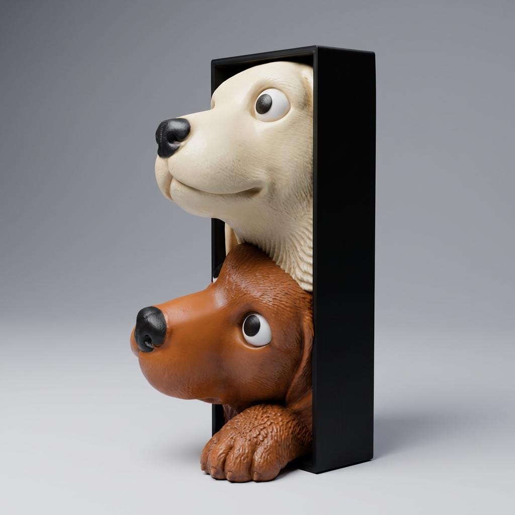 Labrador Dog Book Nook | Whimsical Bookshelf Insert