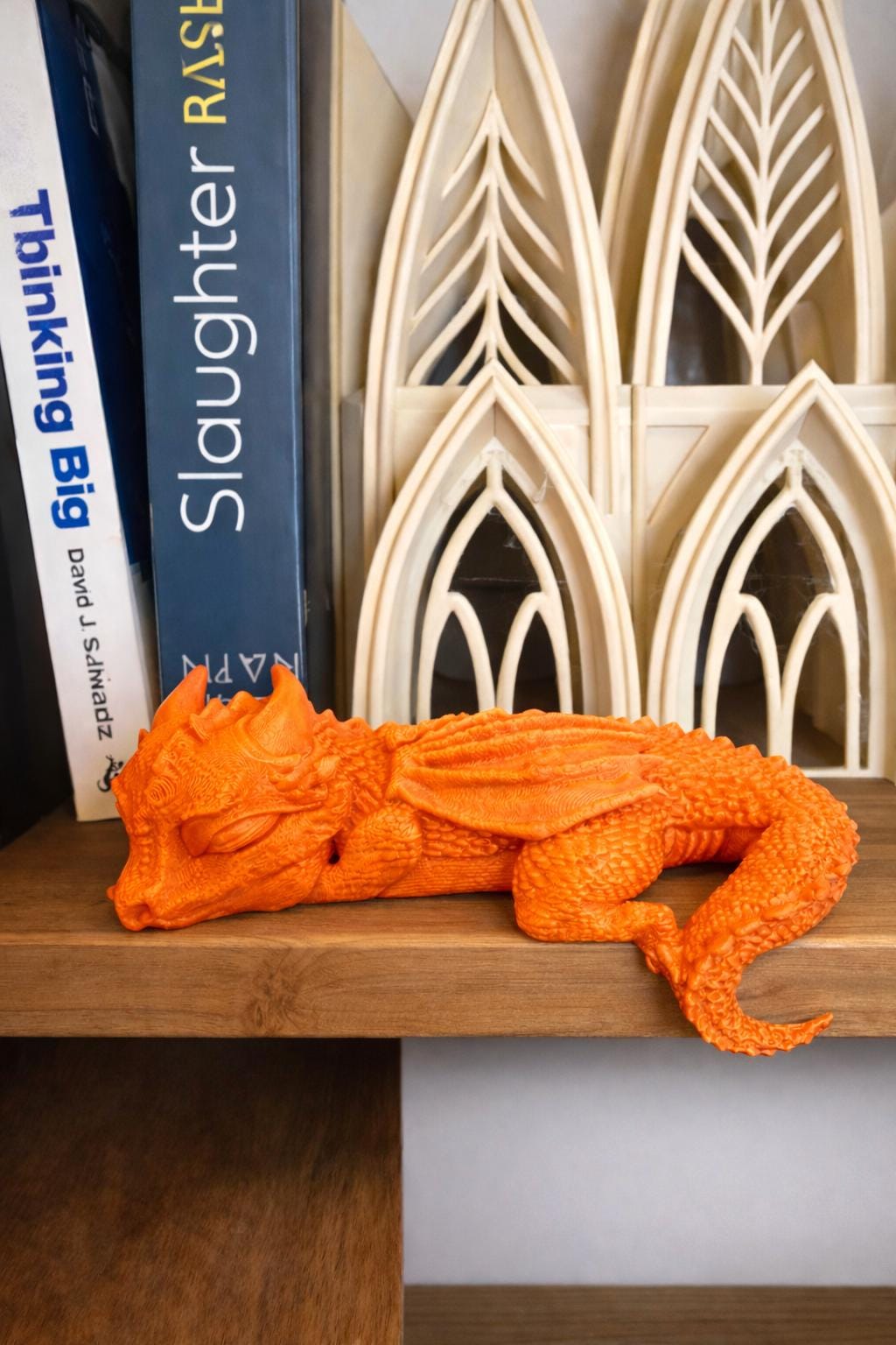 Sleeping baby dragon shelf sitter | Bookshelf shelf decor 3d Printed
