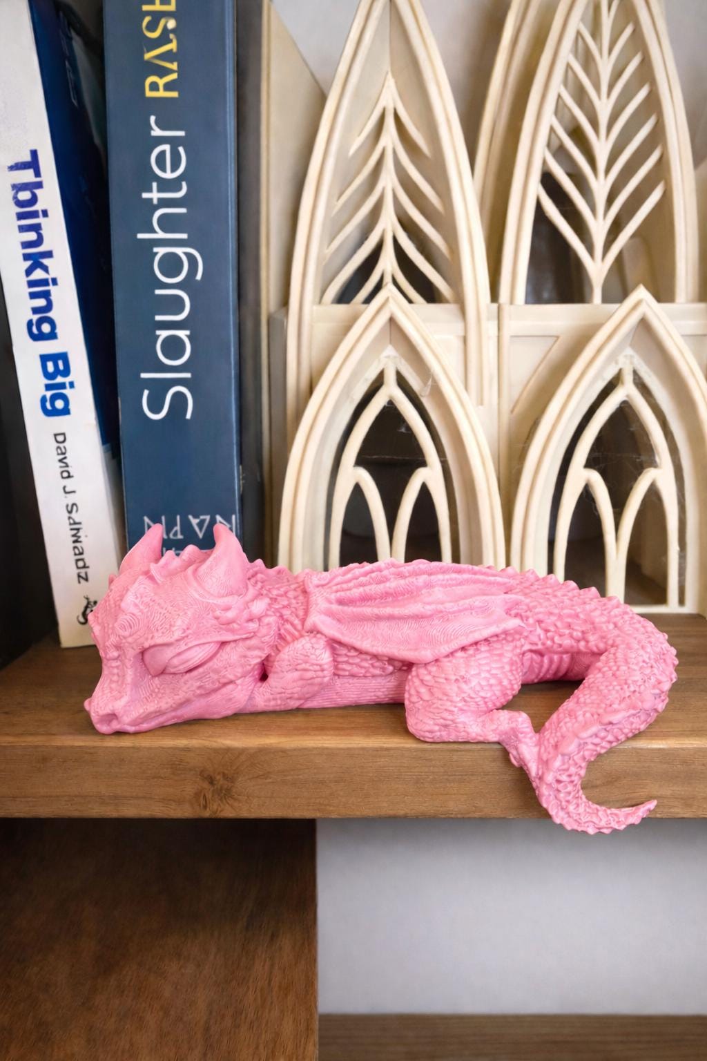Sleeping baby dragon shelf sitter | Bookshelf shelf decor 3d Printed