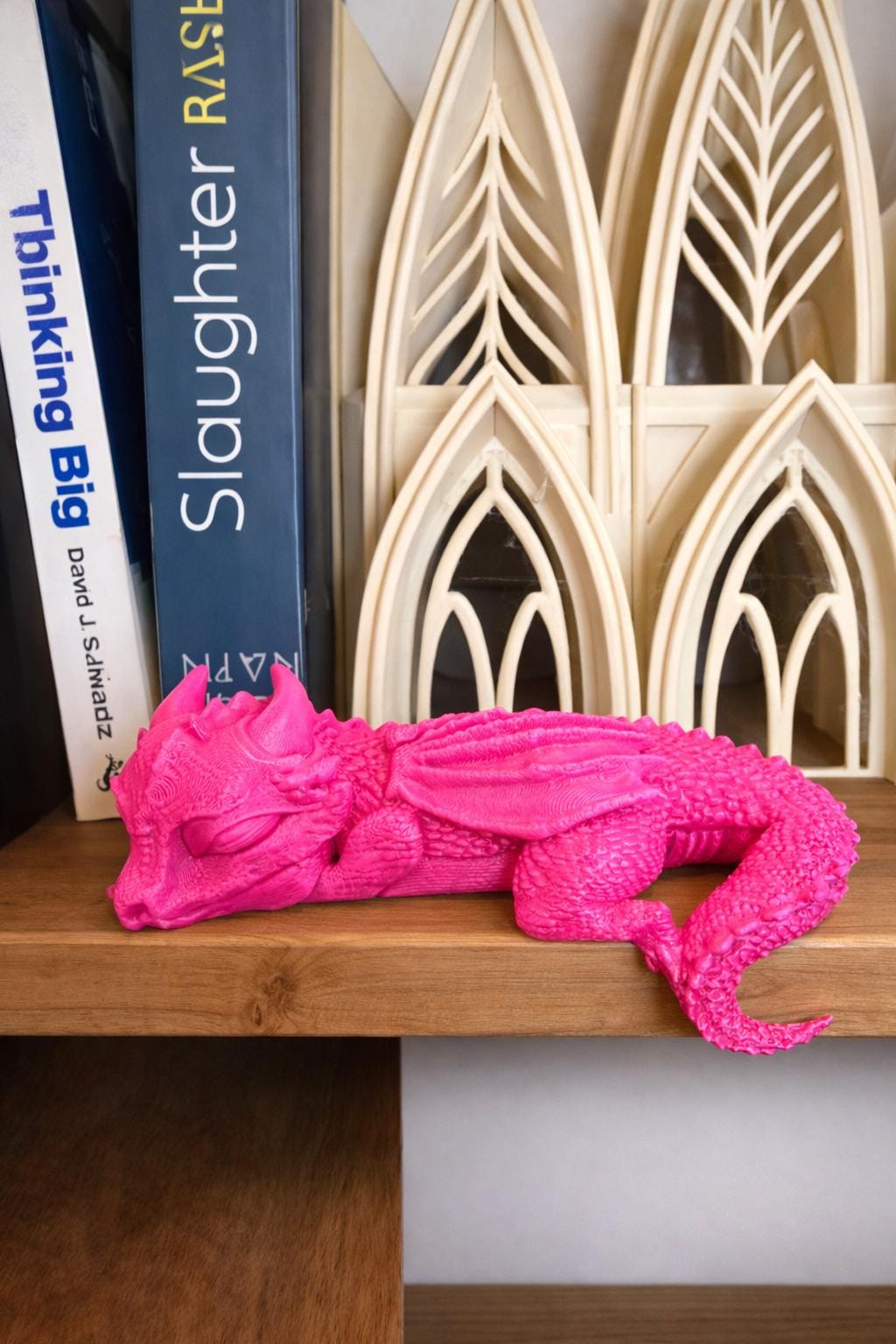 Sleeping baby dragon shelf sitter | Bookshelf shelf decor 3d Printed