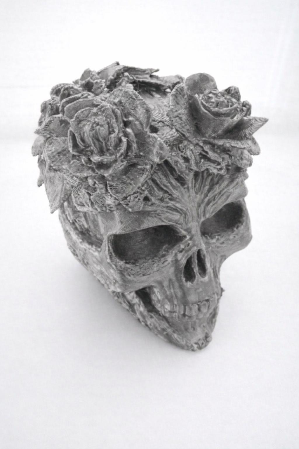 Gothic Rose Skull | Floral Skull Ornament | Dark Academia Home Decor | Alternative Art Gift