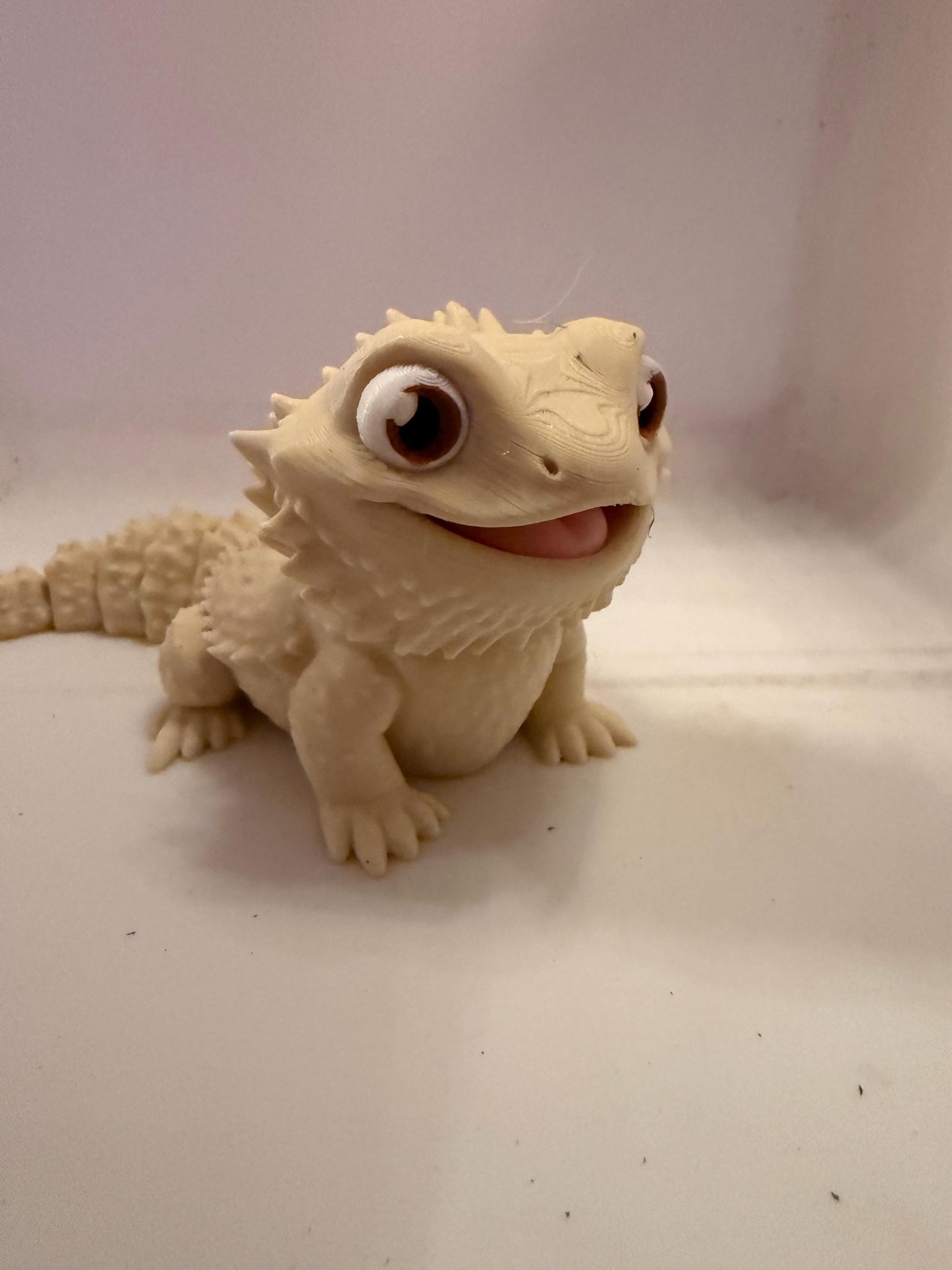 3D Printed Bearded Dragon Figurine – Eco-Friendly Desk Decor