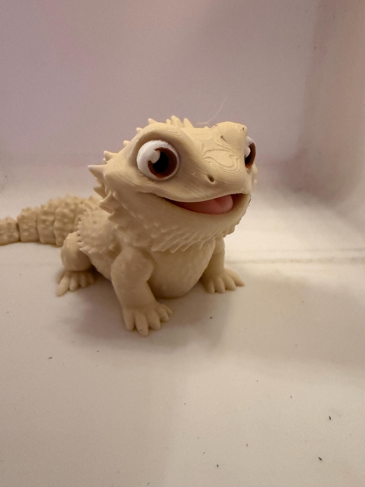 3D Printed Bearded Dragon Figurine – Eco-Friendly Desk Decor