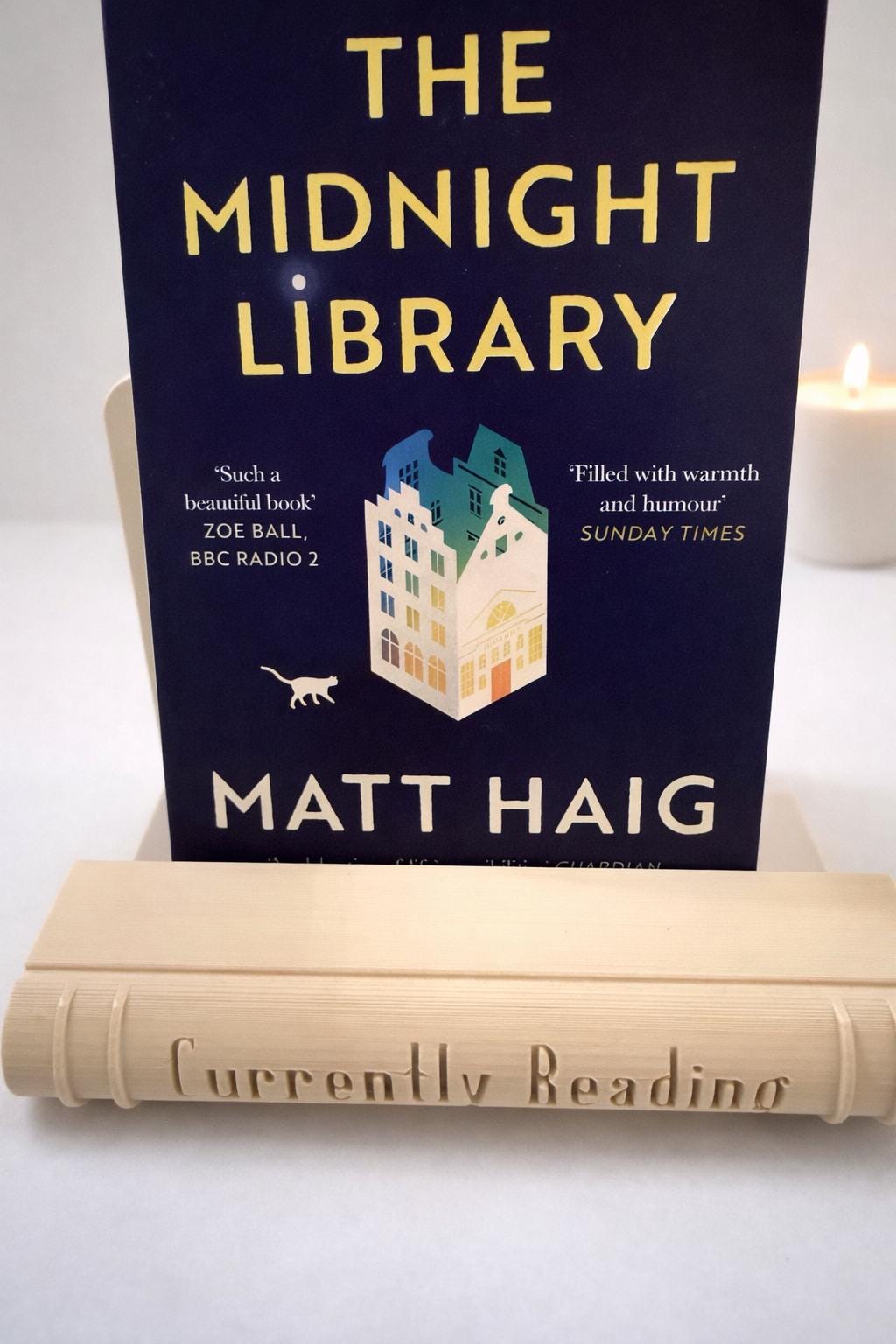 3D Printed Book Stand | Nordic Reader Gift, Bookshelf Decor