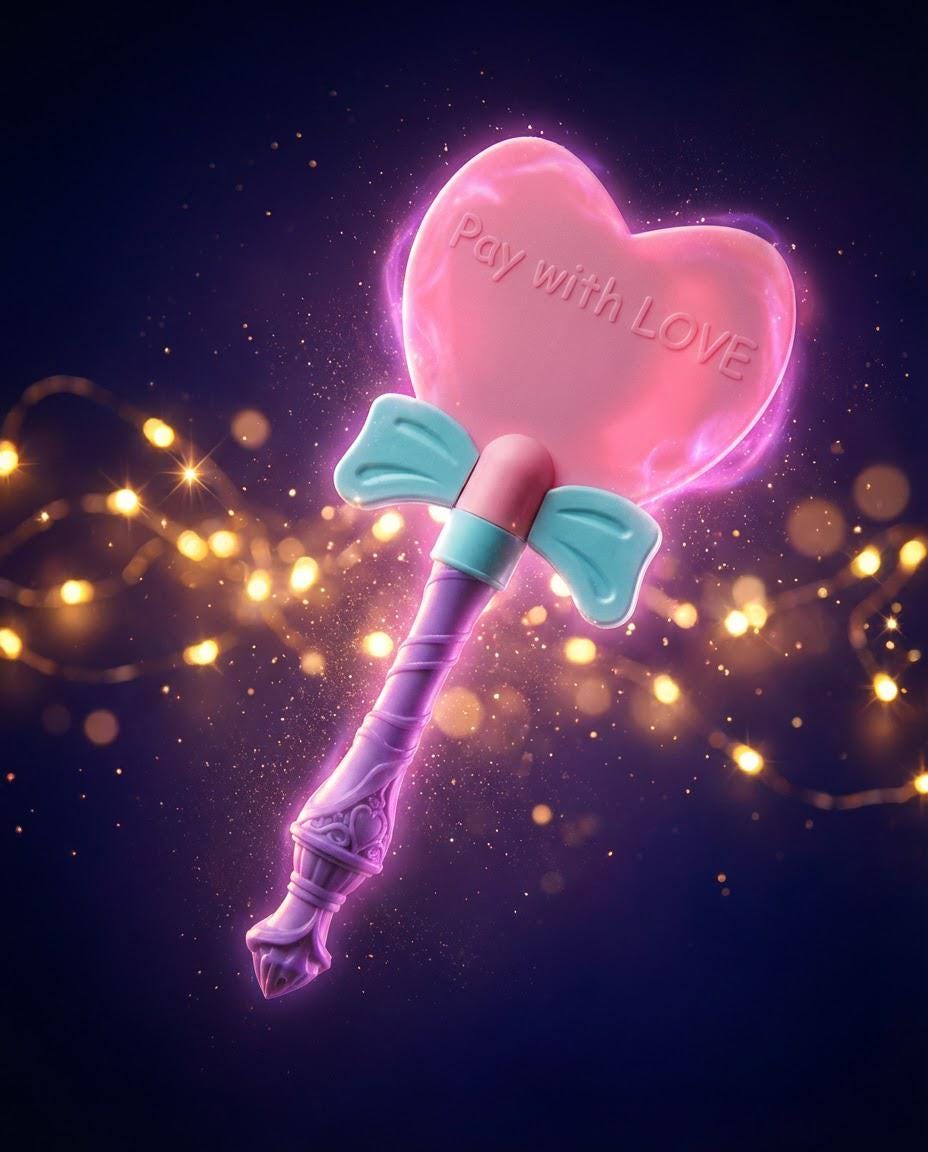 Fairy Tap to Pay Wand | Contactless Card Holder, Novelty Magic Stick