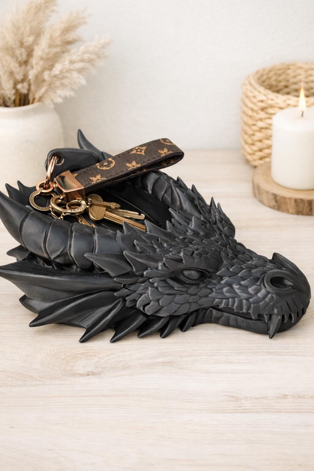 Dragon Catchall tray, bowl. Hall trinket bowl.