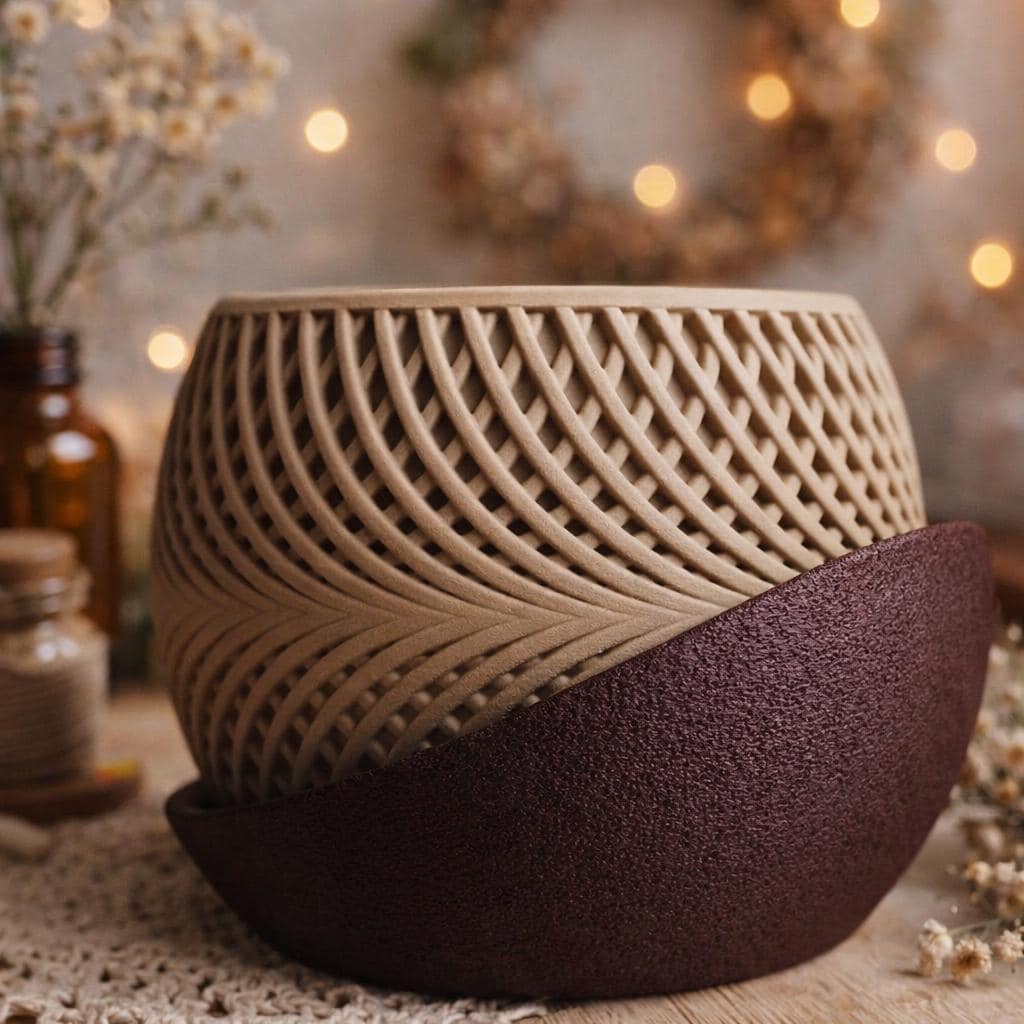 Modern minimalist planter pot 3d printed