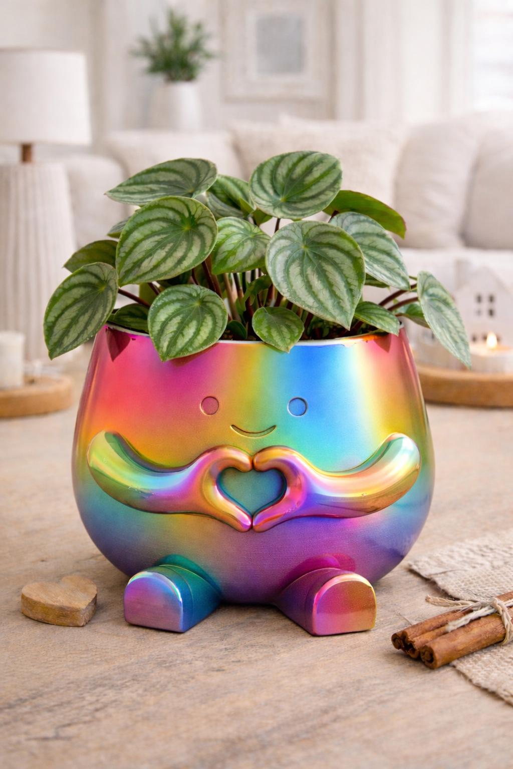 Love Plant Pot with Plant & Personalized Card – Gift for Friend, Family