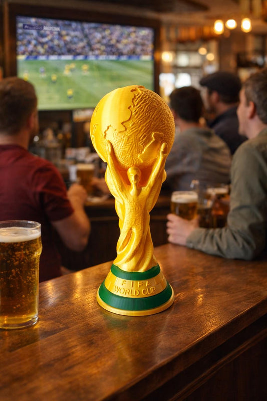 World Cup Trophy Replica 38cm | Football Fan Gift | Soccer Trophy Ornament | Man Cave Decor | Match Day Centrepiece