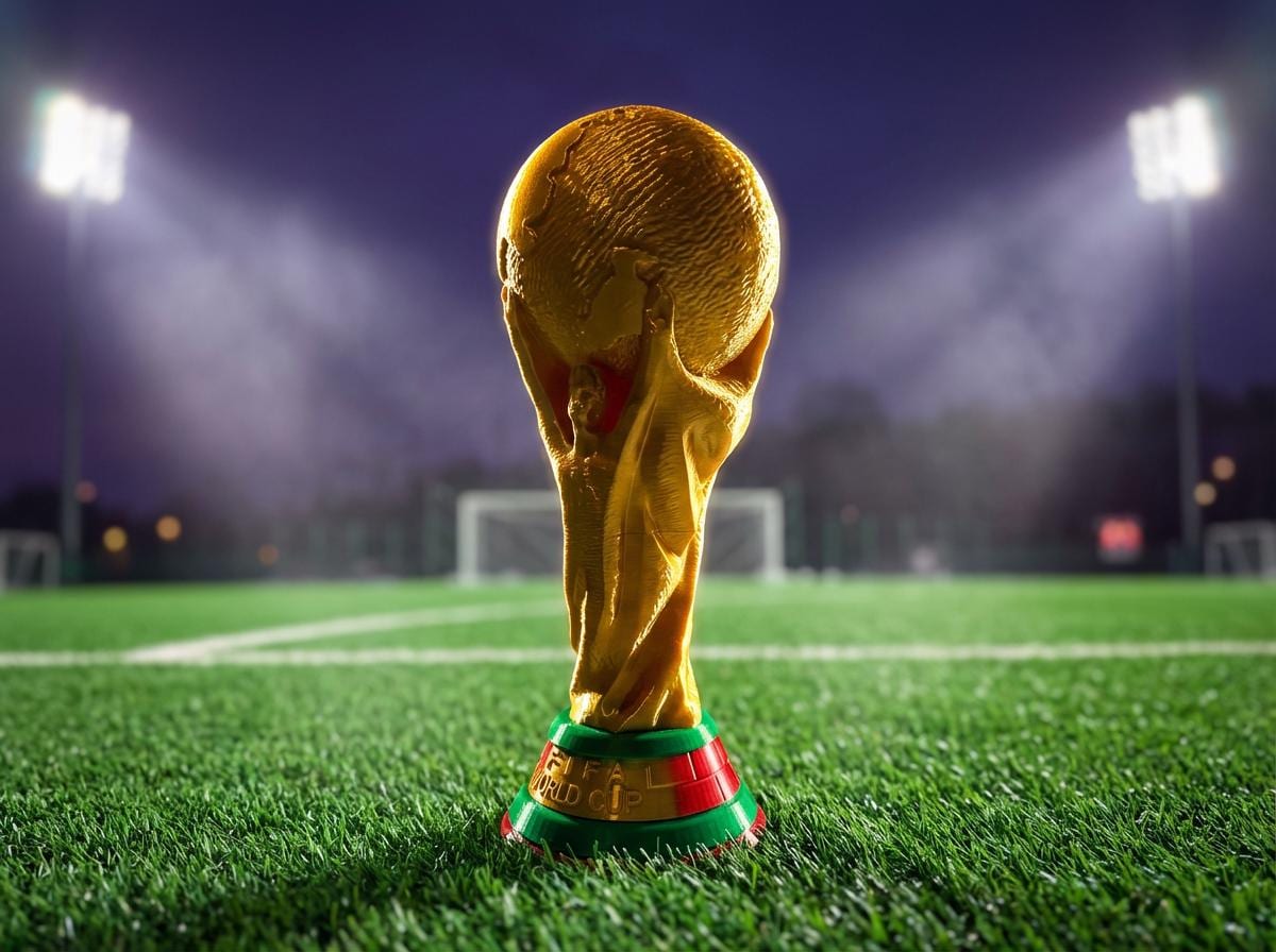 World Cup Trophy Replica 38cm | Football Fan Gift | Soccer Trophy Ornament | Man Cave Decor | Match Day Centrepiece