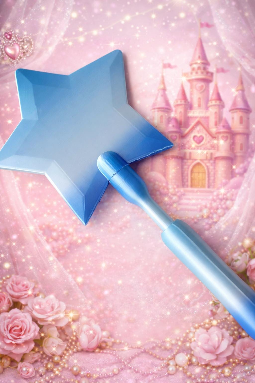 Frozen Inspired Magic Payment Tap Wand, Icy Blue Ombre Star Prop